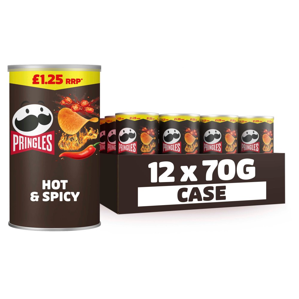 Pringles Hot & Spicy 70g 12pk PM£1.25