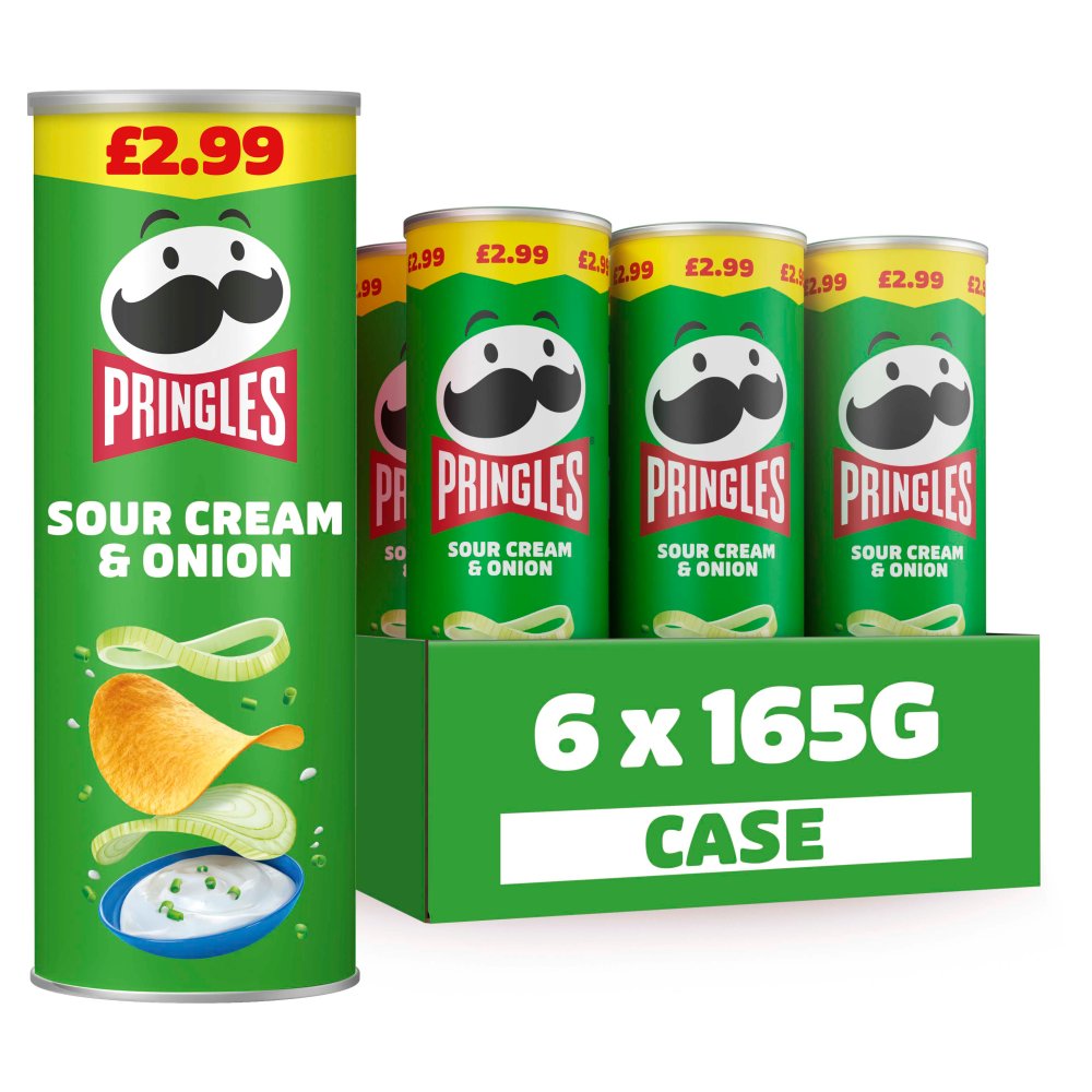 Pringles Sour Cream & Onion (6x165g)