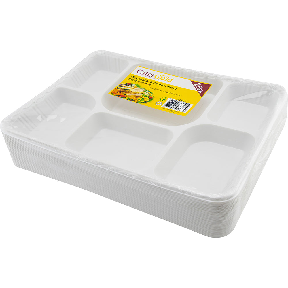 Reusable Plastic Trays 6CP 25pk