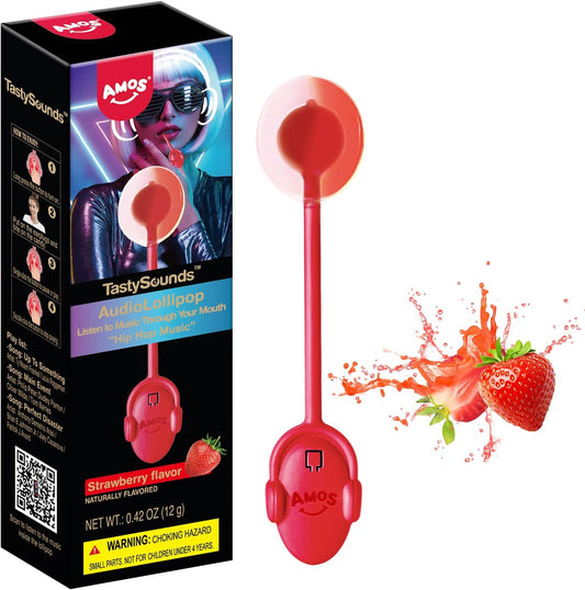 Amos Music Lollipops Strawberry 12pk