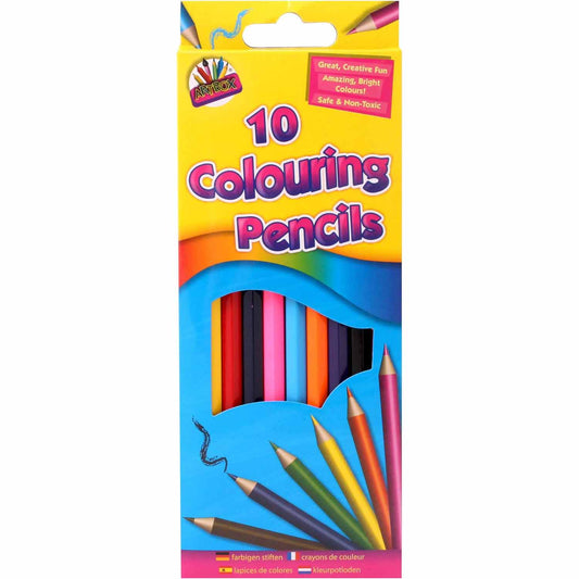 10 Full Size Colour Pencils