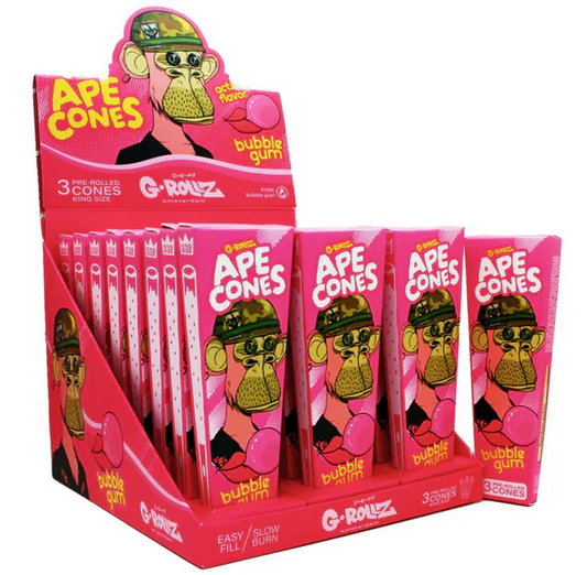 G-Rollz Ape Cones Bubble Gum 3 Cones 24 Pack