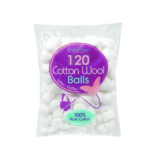 Cotton Tree Cotton Wool Balls 120pk White