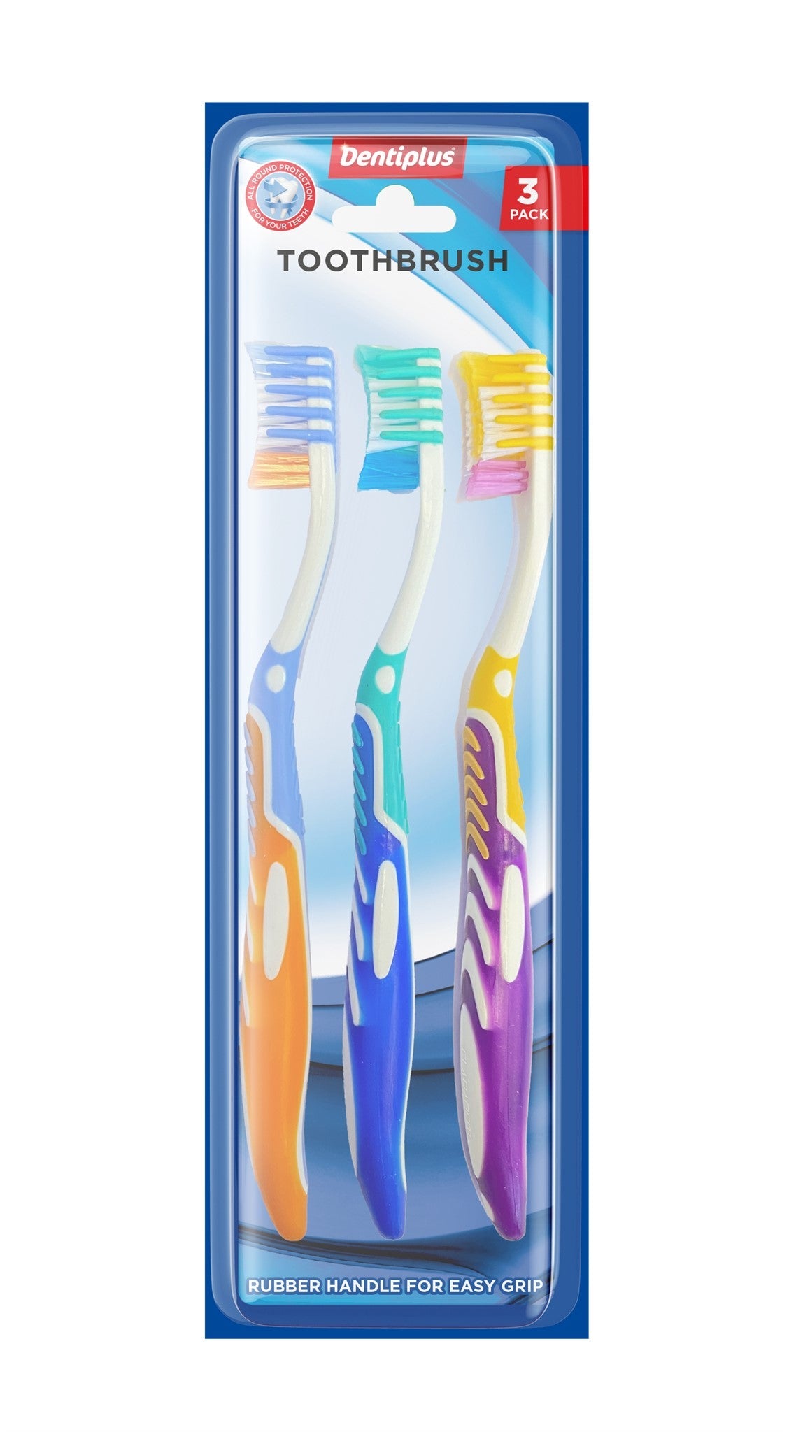 Dentiplus Adult Toothbrush 3pk