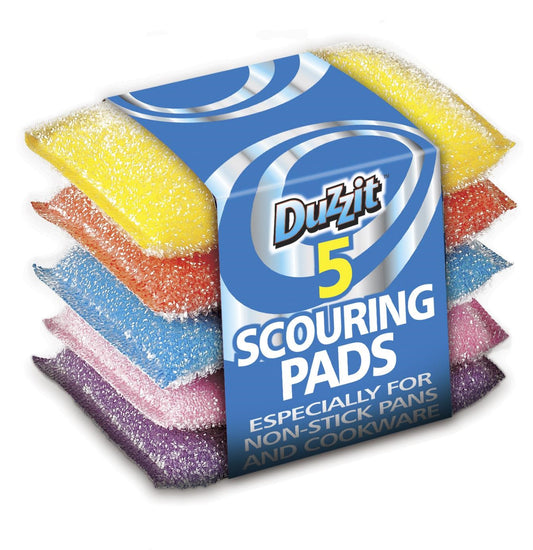 Duzzit Mixed Colours Scouring Pads 5pk