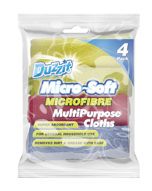 Duzzit Microfibre Cloths 4pk