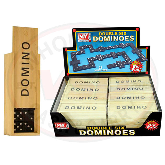 M.Y 6" Dominoes In Wood Box