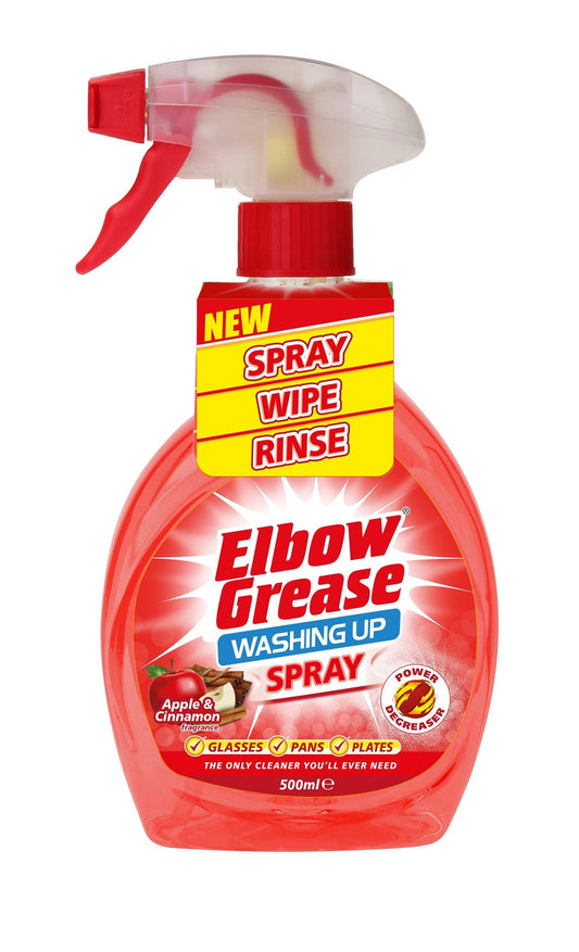 Elbow Grease Apple & Cinnamon Washing Up Liquid Spray 500ml