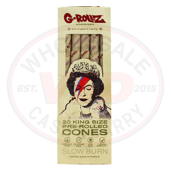 G-ROLLZ Pre Rolled Cones 20 Pack - Bio Organic Hemp (Lizzie Stardust)