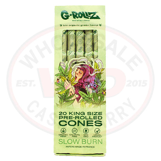 G-ROLLZ Pre Rolled Cones 20 Pack - Bio Organic Green Hemp