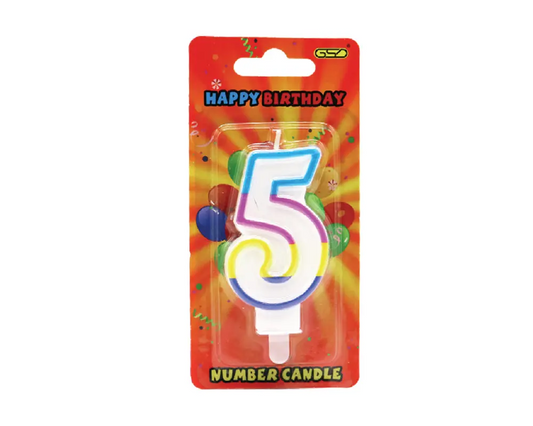 GSD Birthday Number Candles Number 5 6PCS