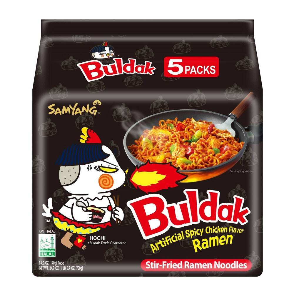Buldak Hot Chicken Flavour 5 Pack