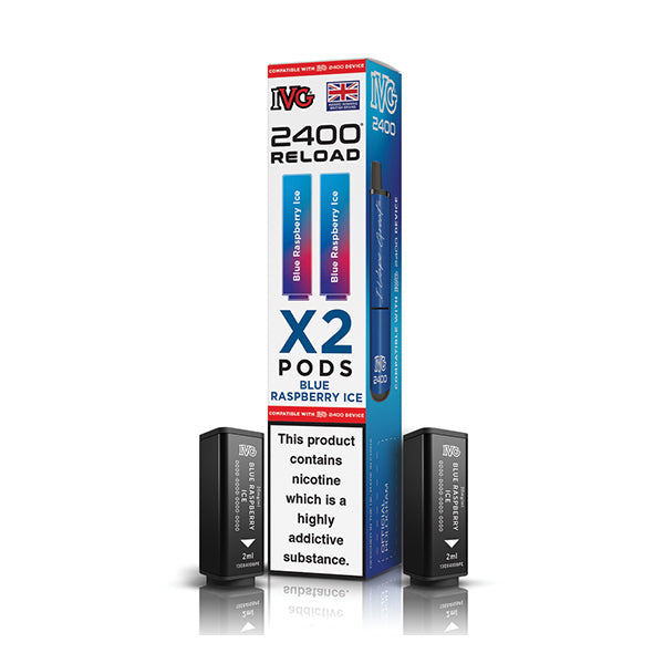 IVG 2400 Reload 2in1 Prefilled Pods - Blue Raspberry Ice