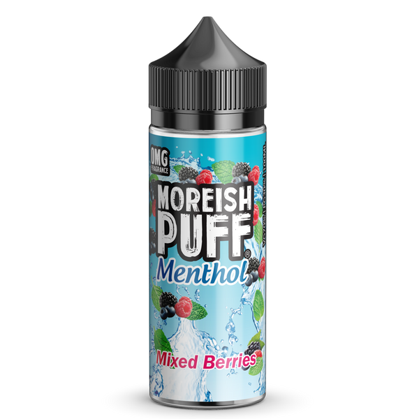 Moreish Puff Menthol Mixed Berries 0mg 100ml Shortfill E-Liquid