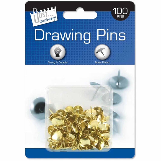 100 Drawing Pins on Blister card