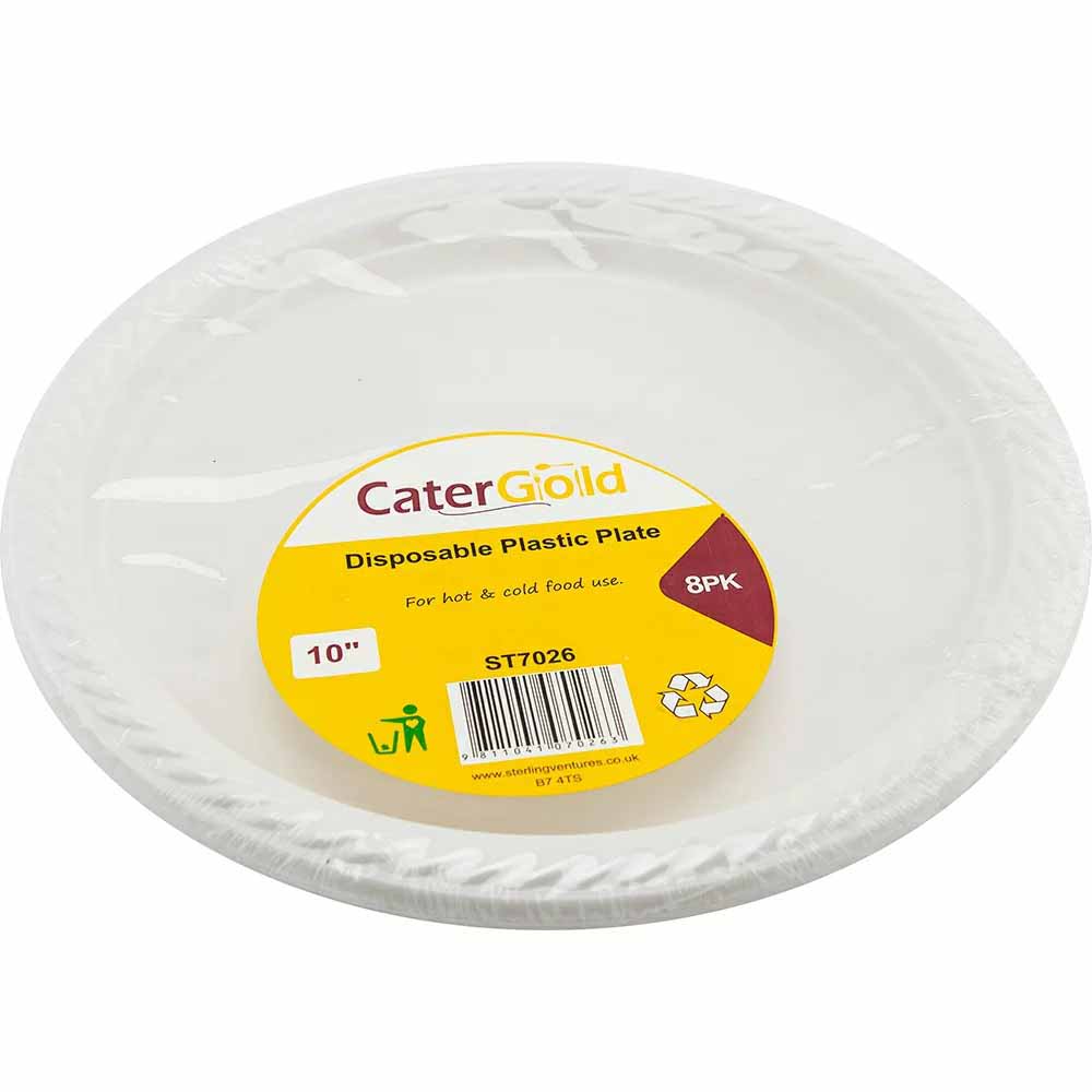 Reusable Plastic Plate 10" 8pk