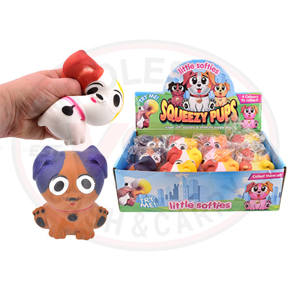 Soft Stretchy Dogs In Display