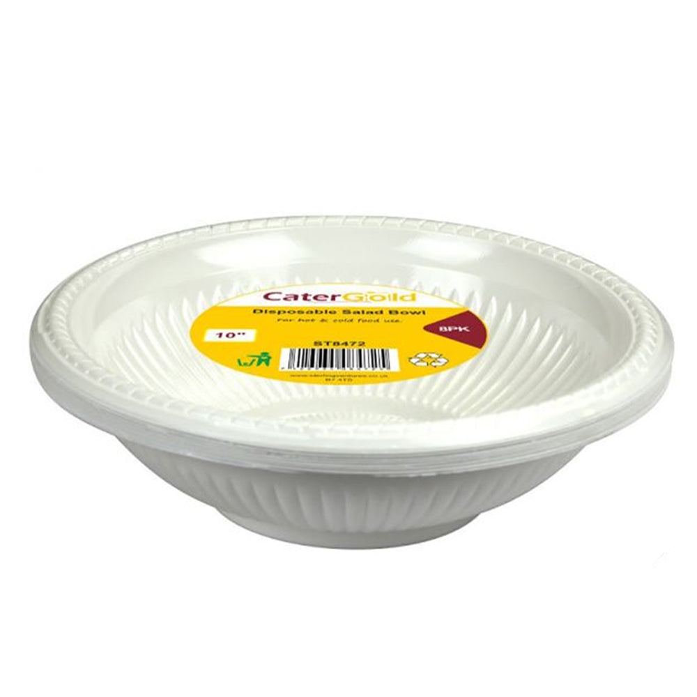 Reusable Plastic Salad Bowl 10" 8pk