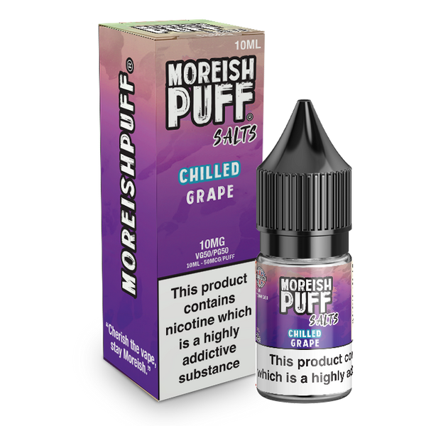 Moreish Puff Salts Grape Chilled 10ml Nic Salt-10mg