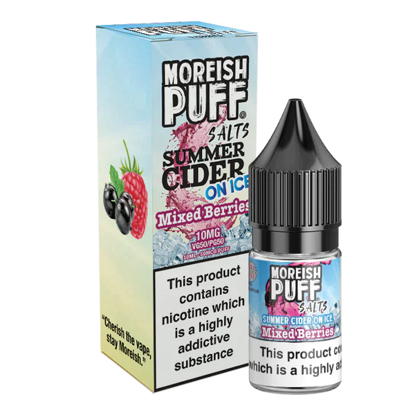 Moreish Puff Mixed Berries Summer Cider on Ice 10ml Nic Salt