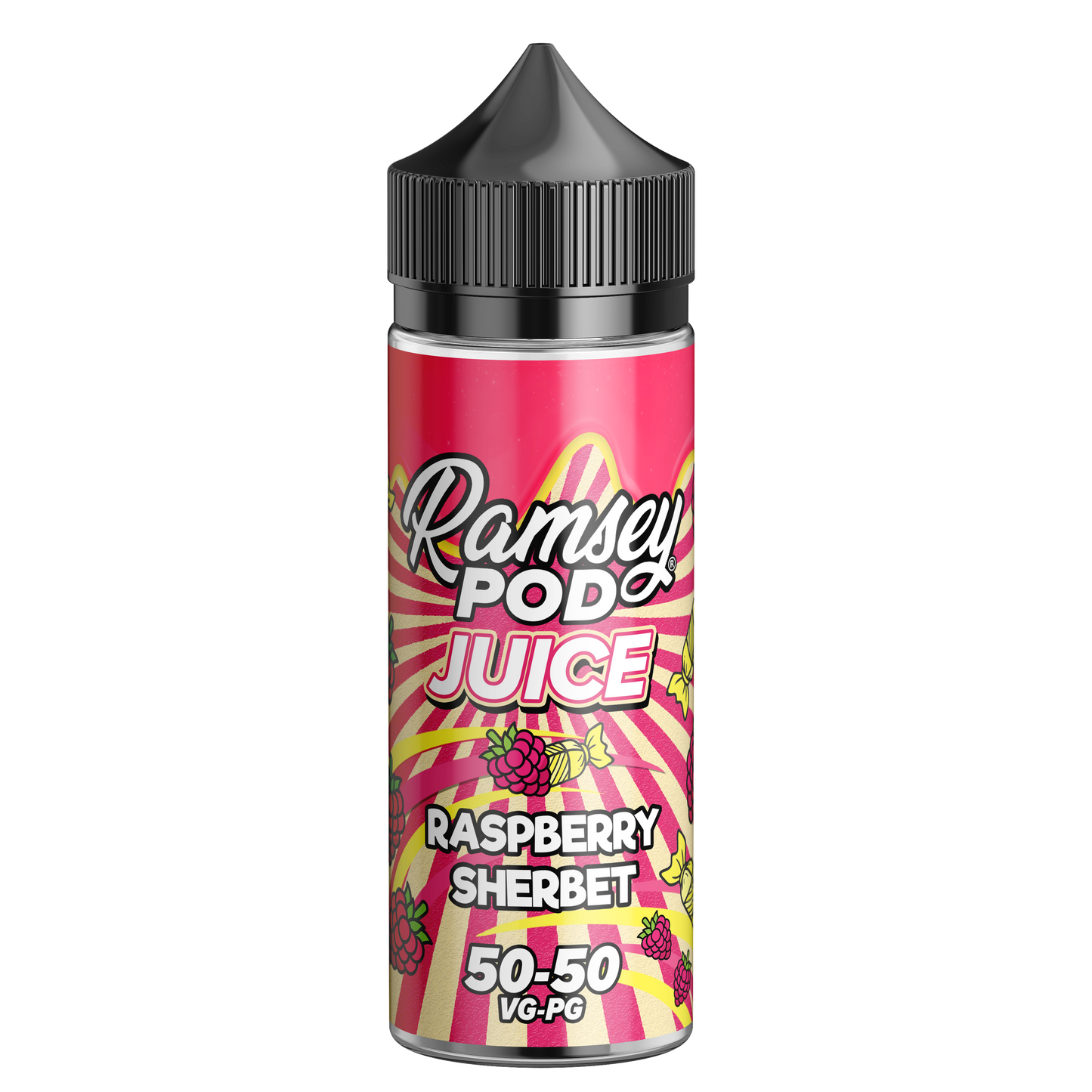 Raspberry Sherbet by Ramsey Pod Juice 100ml Shortfill
