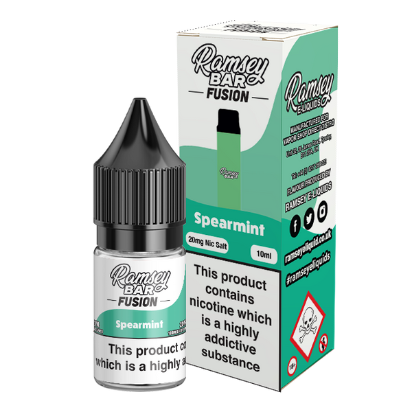 Ramsey Bar Fusion Spearmint 10ml Nic Salt