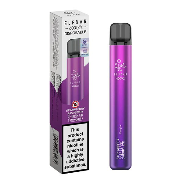 ElfBar 600 V2 Strawberry Raspberry Cherry Ice
