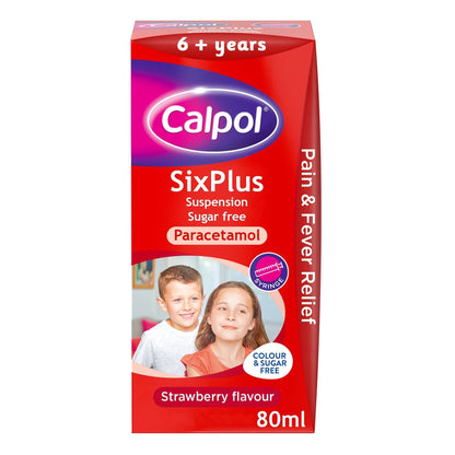 Calpol Six Plus Strawberry 6 x 80ml