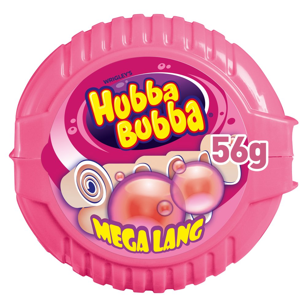 Hubba Bubba Chewing Gum Tape Fancy Fruit 56g 12pk