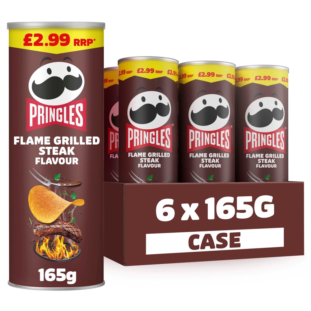 Pringles Flame Grilled Steak  (6x165g)