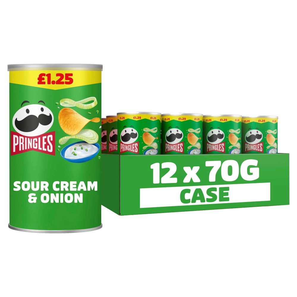 Pringles Sour Cream & Onion 70g 12pk PM£1.25