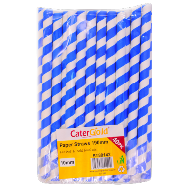 Cater Gold Paper Straws 40pk 10MM