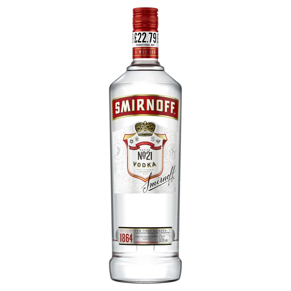 Smirnoff Vodka 6x1L PM£22.79