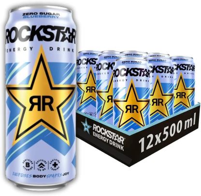 Rockstar Blueberry 500ml 12pk PM £1.29