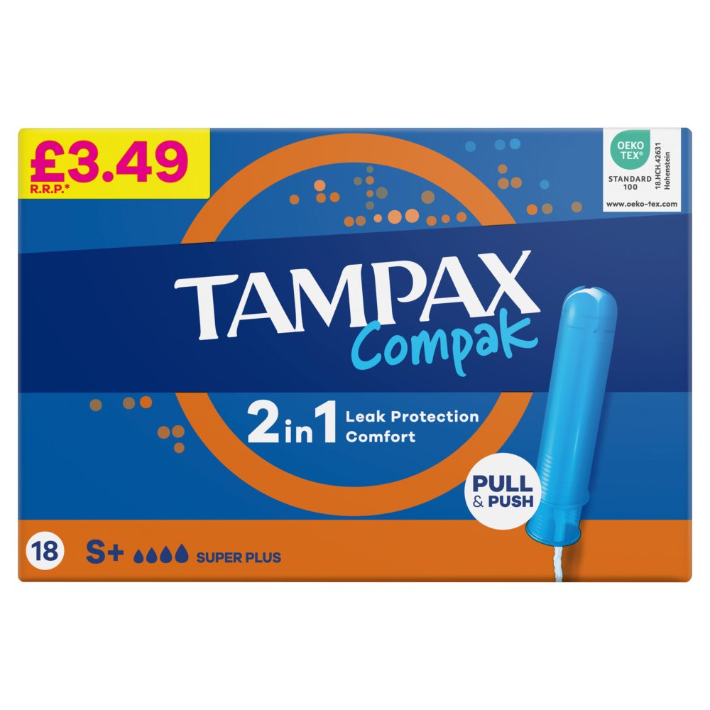 Tampax Compak Super Plus 6 x 18pk PM£3.49