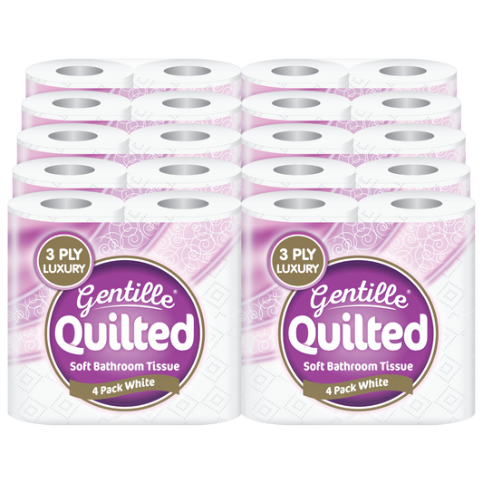 TR Gentille Quilted 4 Pack - White (10x4)