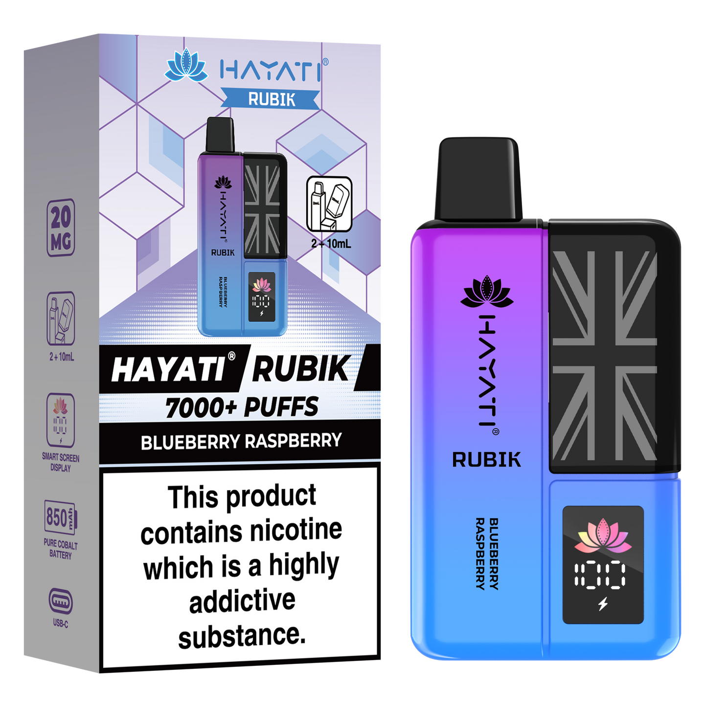 Hayati Rubik 7000+ Puff Prefilled Vape Kit