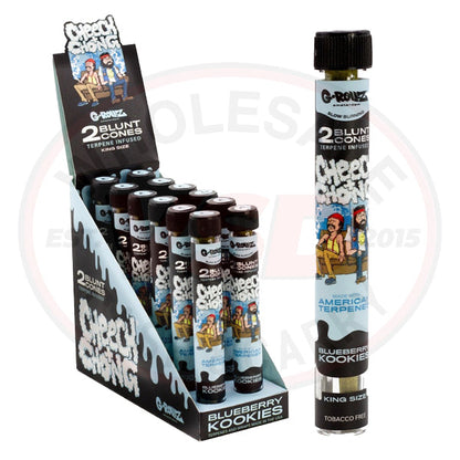 G-ROLLZ Blunt Cones (Cheech & Chong) - 12 Tubes Per Box - 2 Cones Per Tube - Blueberry Kookies