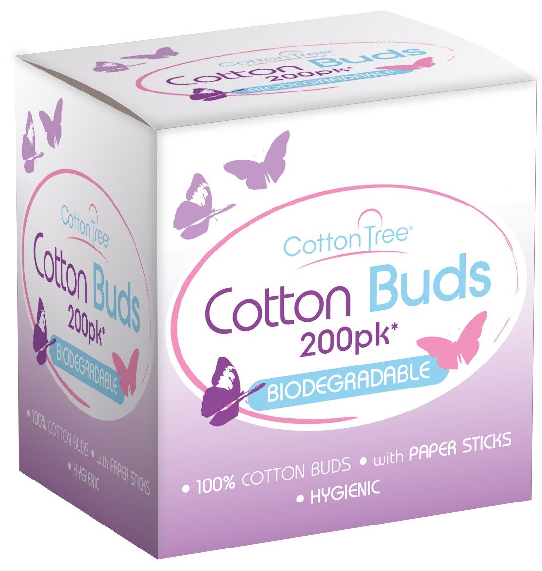 Cotton Tree Cotton Buds Paper Stick 200pk