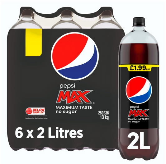 Pepsi Max 6x2L PM£1.99