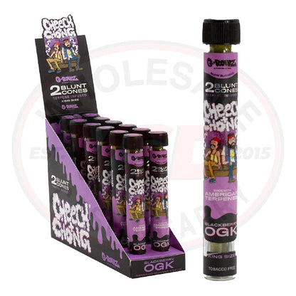 G-ROLLZ Blunt Cones (Cheech & Chong) - 12 Tubes Per Box - 2 Cones Per Tube - Blackberry OGK