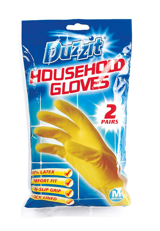 Duzzit Household Gloves Medium 2pk