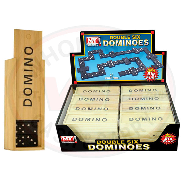 M.Y 6" Dominoes In Wood Box