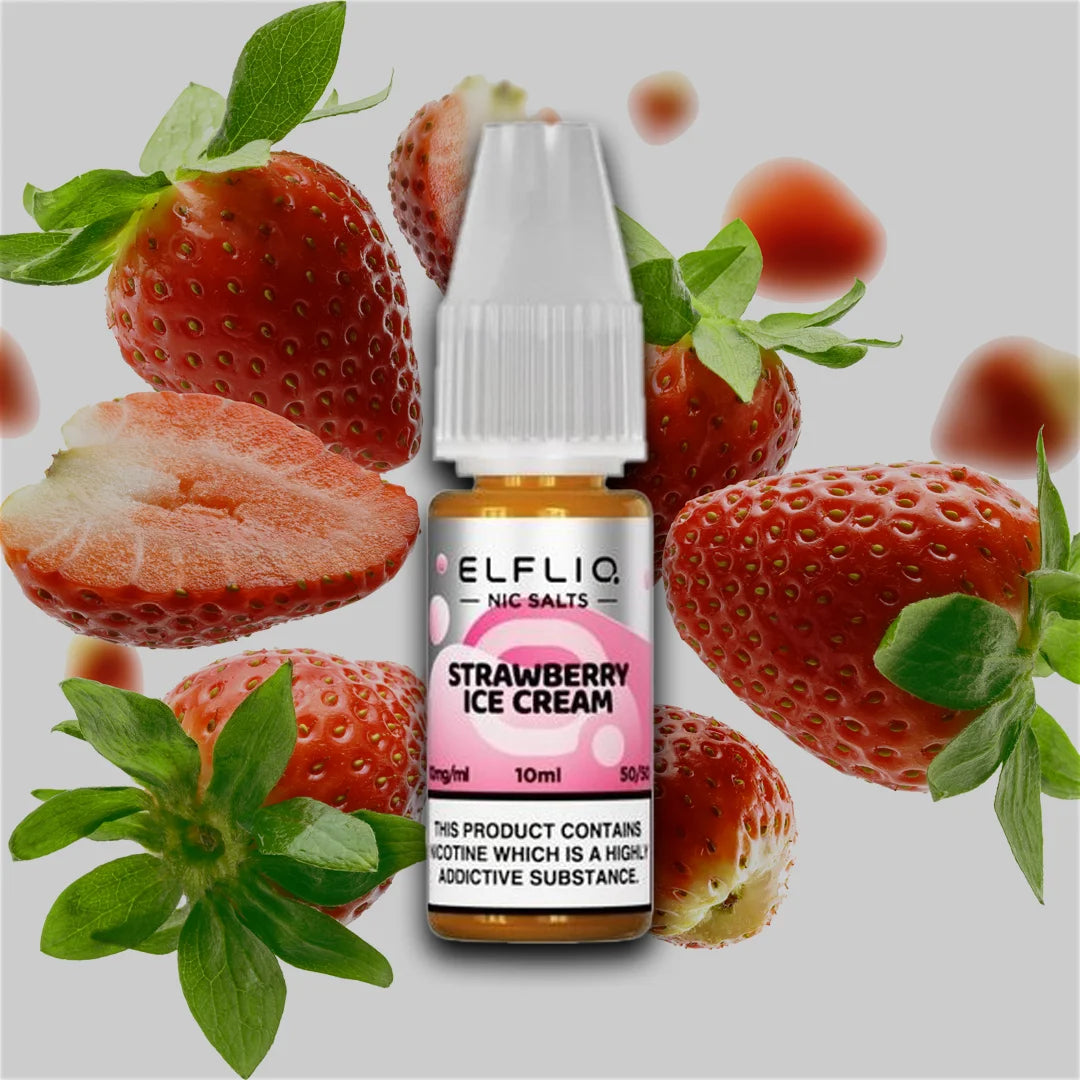 Elf Bar Elfliq Strawberry Ice Cream 10ml Nic Salt