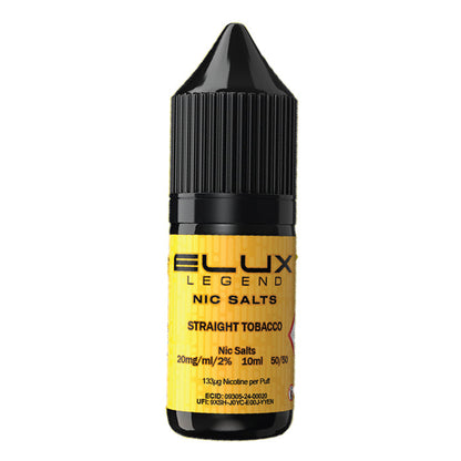 Elux Legend Salts Straight Tobacco 10ml Nic Salt