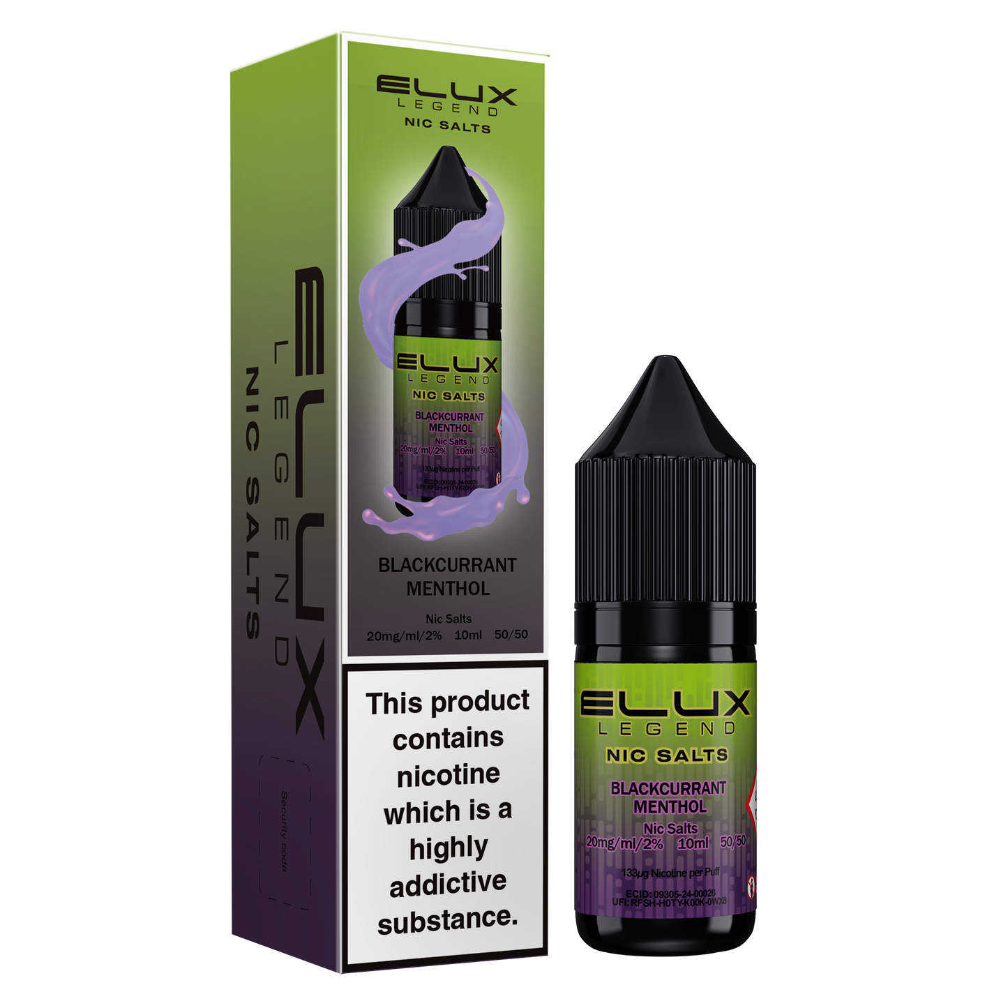 Elux Legend Salts Blackcurrant Menthol 10ml Nic Salt