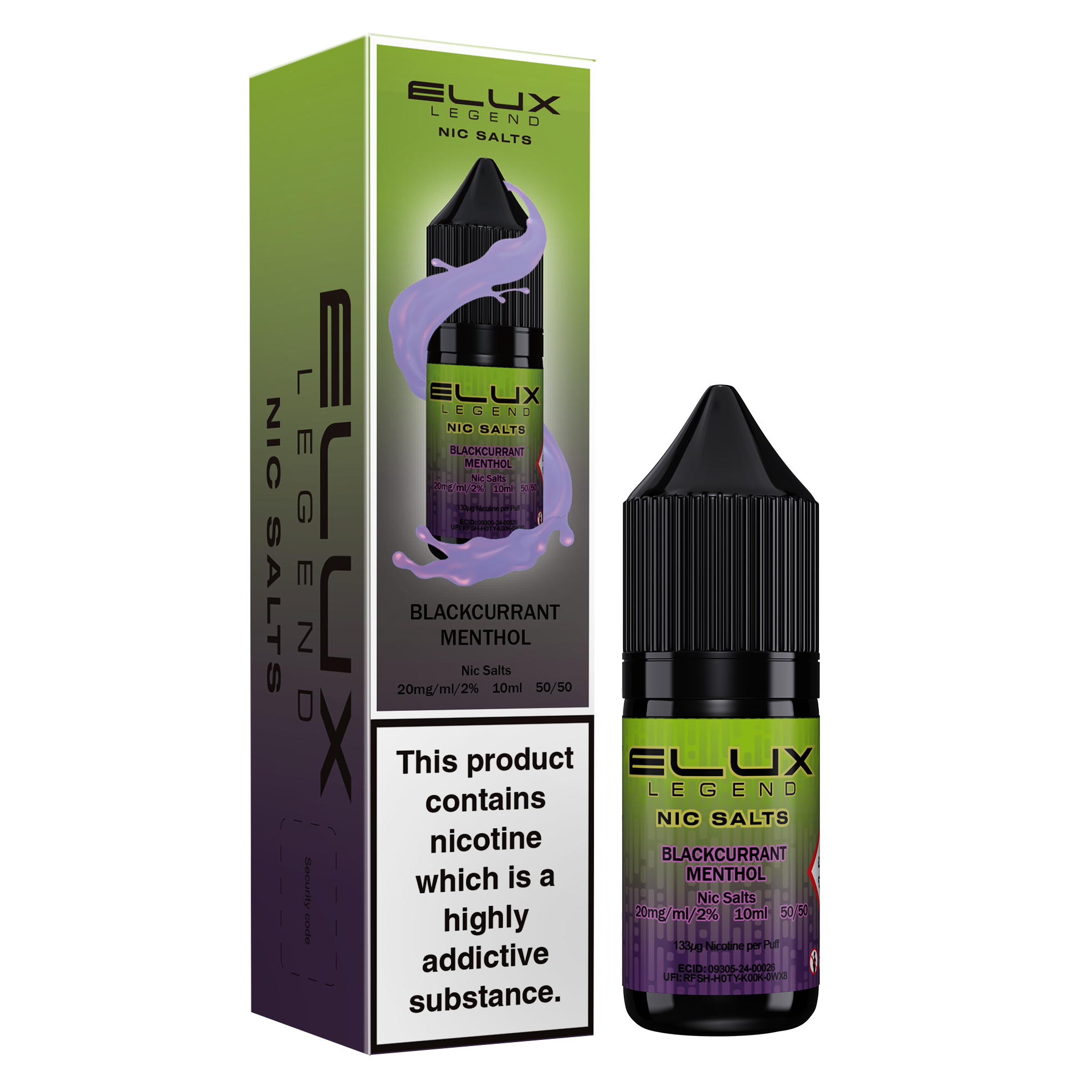 Elux Legend Salts Blackcurrant Menthol 10ml Nic Salt