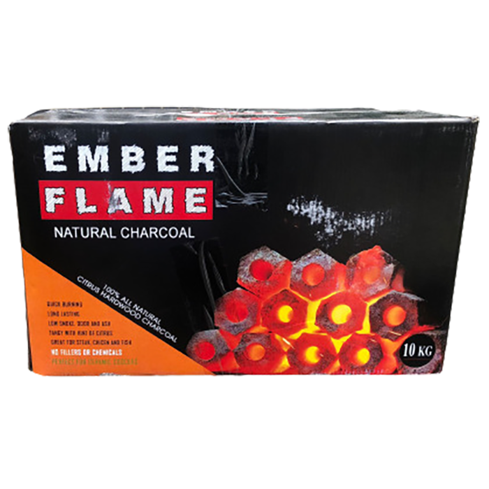 Ember Flame Cylindrical Natural Charcoal 10kg