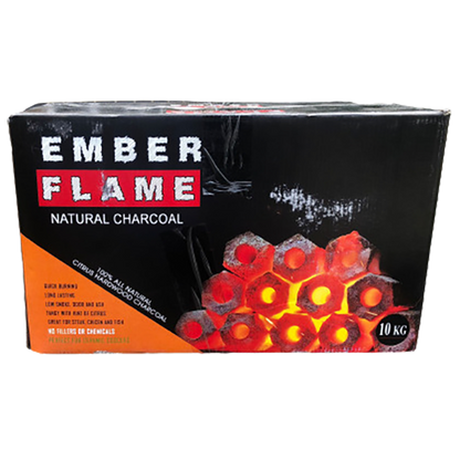Ember Flame Cylindrical Natural Charcoal 10kg