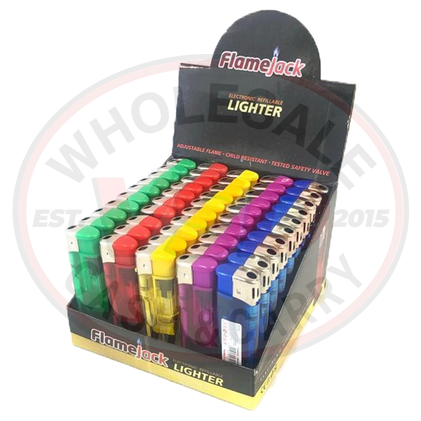 FlameJack Electronic Refillable Lighters (Transparent)